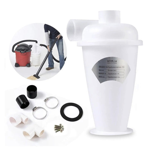 Power Up Your Vacuum With This Cyclone Filter For Industrial And Home Use, Dust Separator With Black B Adapters