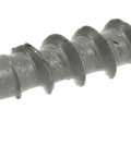 Heavy Duty Exterior Deck Screws Epoxy Coated Wood Fasteners Bugle Head Weather Resistant Outdoor Construction Workhorse Pro Grade Bulk Pack 8 By 1-1/4 Inch close-up view of gray epoxy-coated screw
