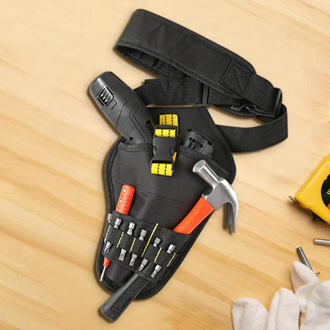 Adjustable Belt Drill Holster With Heavy Duty Design Quick Access Impact Driver Carrier Multi Pocket Tool Bag For Drills And Bits