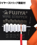 No Nonsense Nine Inch Multi Function Crimping Pliers With Wire Stripper And Terminal Tool showing wire stripping function in use.