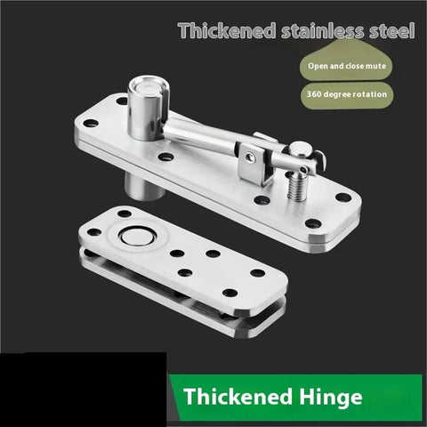 Stainless Steel Rotating Axis Hidden Door Hinge for Wood Doors Up and Down Secret Door Shaft Silver Finish Concealed Hinge