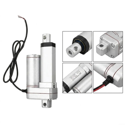 Straight Up Linear Actuator Motor Delivering 1000N Thrust Along 50Mm Travel Features A Whisper Quiet Aluminum Shaft.