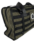 Rugged Waxed Canvas Recovery Bag With Paraffin Waterproofing, Large Gear Storage, MOLLE Storage Rows, Heavy Duty Alligator Buckles