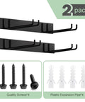2 Pack Folding Chair Storage Rack For Garage Wall Mount with four screws and expansion pipes included