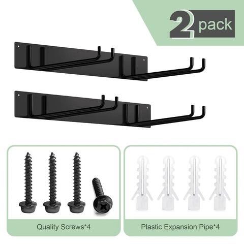 2 Pack Folding Chair Storage Rack For Garage Wall Mount with four screws and expansion pipes included