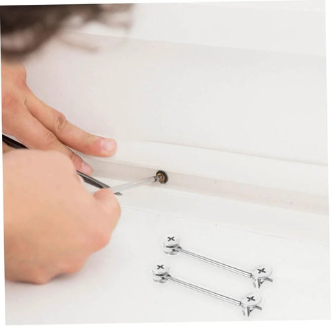Heavy Duty Furniture Cam Lock Fittings Kit For Cabinets 20 Sets With Double Headed Connectors Lightweight And Easy To Install