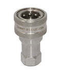 Heavy Duty 1/2 Inch NPT Stainless Steel ISO 7241B Quick Disconnect Hydraulic Coupler Set showing a close-up view of connector fitting.