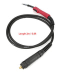 180A MIG Welding Torch Gun 15AK with 3m rubber cable, ergonomic handle, euro connector, air-cooled design
