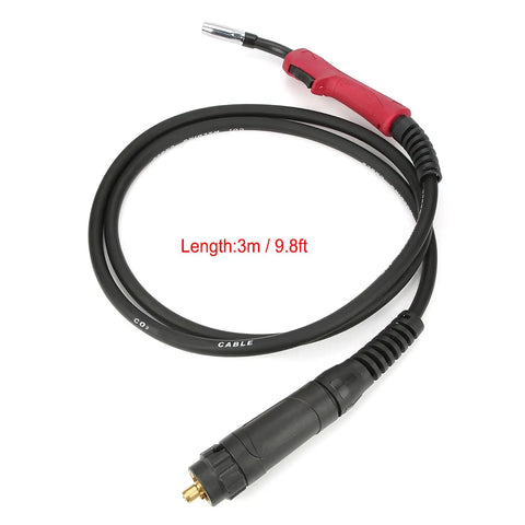 180A MIG Welding Torch Gun 15AK with 3m rubber cable, ergonomic handle, euro connector, air-cooled design