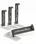 Heavy Duty Window Planter Brackets Set Of 4 With Adjustable Height For Renters And Apartments, showing stainless steel design.