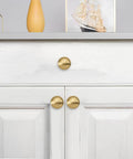 20 Pack Brushed Brass Cabinet Knobs Solid Heavy Duty Mushroom Pulls Size For Cabinets Closets Dressers Kitchens And Bathrooms Hardware Upgrade Your Cabinets With Easy Install Dope Look Built To Last on white cabinet drawer
