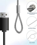 Five Pack 12 Inch Safety Cable Locks With Loops Heavy Duty Braided Steel Wire Rope shown with close-up details