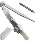 Top Shelf 8 Inch Contour Radius Marker Kit With Durable Soapstones And Solid Holder For Straight Shot Precision Pipe Layouts And Flange Fits Plus Saddle Cuts, showing durable aluminum marker and soapstones.