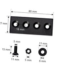 Barn Door Track Connector Joining Plate Black Metal Carbon Finish For Sliding Door Installation 1 Set Flat Mending Bracket