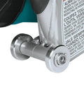 Close-up of the base of the 14 Inch Electric Angle Cutter Powered By A Rugged Fifteen Amp Motor, showcasing its robust design and details.