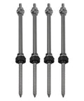 M10 Hanger Bolts Kit With EPDM Seal For A2 Stainless Locking Nut And Adapter For Solar Panel Roof Mounting System Silver