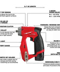 All Metal Brushless Cordless Drill Driver And Screwdriver Kit With Offset Attachment And Three Eighth Inch Keyless Chuck M12 Compatible Rig Ready Power Setup For Daily Knuckle Busting Grind features detailed specs and design.