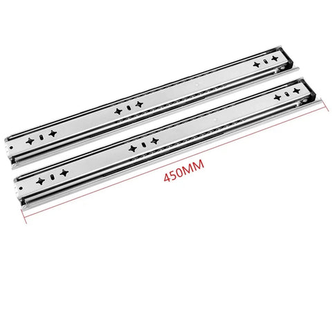 Heavy Duty Drawer Slide Rails 53mm 400mm Full Extension Ball Bearing, 260Lb Load Capacity, Smooth Glide For Kitchen, Office, And Workshop