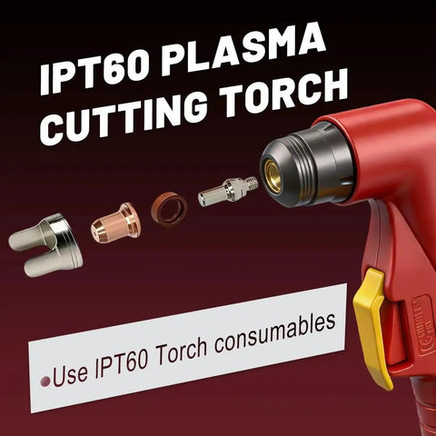 Electrode and Shield Cap Swirl Ring Kit for IPT60 IPTM60 IPT40 PT40 Plasma Torches 23 Piece Replacement Set With Electrodes Nozzles