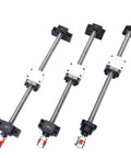 SFA2010 C5 Precision Lead Screw Kit With Machined Ends 450mm Ballnut Nut Housing End Support And RM2010 Coupler For Smooth CNC Projects and Custom Builds, shown with three lead screws