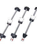 Premium C5 Precision Lead Screw Kit Featuring 1050mm RM2010 Ball Screw With Machined Ends, Heavy Duty Ballnut, Robust Nut Housing, End Support Bracket, And Sleek Coupler For Serious DIY CNC Upgrades. CNC lead screw kit with three RM2010 ball screws, nut housings, and couplers