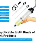 Smooth Operator Manual Oil Extractor Pump 200Cc Transparent Fluid Siphon with clear chamber and dual tubes for oil extraction.