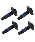 Hella Easy Install Kickass Tailgate Cap And Spoiler Trim Hardware Screws For Chevrolet Silverado And Gmc Sierra Pickup Trucks Straight Swap Replacement Bolts four black bolts with blue threads 1-1/16 inch length