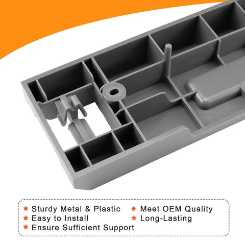Close-up of plastic guide in 2026 Upgraded Front Load Washer Dryer Stacking Kit for 27 Inch Machines