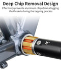 Bottom Bracket Tapping Tool Set For Bike Frames, Pro Grade Aluminum Alloy Taps 1.37x24 Right And Left Hand, Rust Resistant, in use