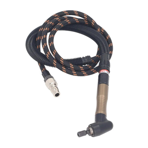 Badass Air Die Grinder Kit Featuring Slick Lightweight Elbow Design hose with angled barrel for precision grinding and polishing.
