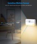 Six Pack Mini Motion Sensor Stair Lights Battery Powered Night Lights 120-degree range illustration