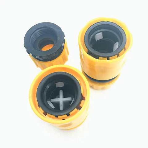 Heavy Duty Garden Hose Connector Kit With Quick Connect Fittings For 12 16 And 25mm Pipes To Fix Leaks Fast And Keep Your Water Flow Strong, three fittings