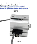 SDA50 Air Pneumatic Cylinder Double Acting Compact Linear Actuator with magnetic switch options shown.