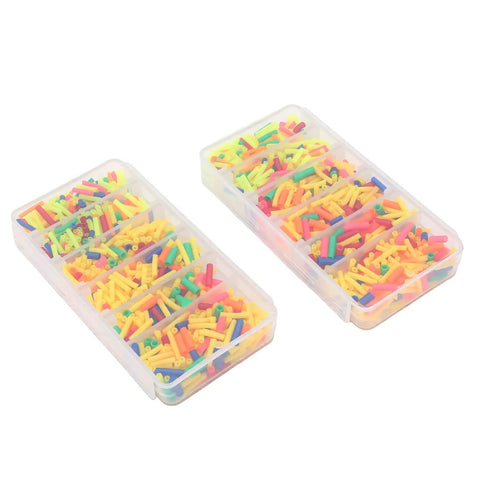 Hot Heat Shrink Tubing Colored Sleeves For Fishing Bait Kit Protection 250pcs Durable ABS Tackle Rigging Wrap Sleeve Stuff You Need, plastic organizer boxes with assorted colored sleeves