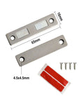 Ultra Slim Magnetic Door Catch With Dual Strong Magnets for Kitchen Cabinets and Closets with screws and adhesive strips