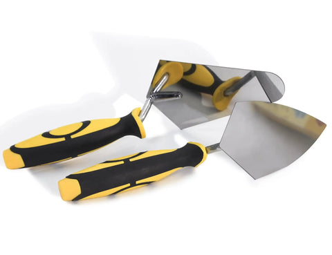 6 Inch Stainless Steel Pointing And Gauging Trowel Kit For Concrete Masonry Bricklaying Stucco Cement Flooring Pro Grade DIY Hand Tools