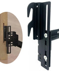 Close-up of Heavy Duty Headboard Adapter Brackets And Bed Frame Hooks For Metal Beds, solid steel, adjustable mount.