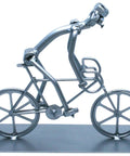 Handmade Bike Sculpture Gift For Men A Welded Bicycle Nut And Bolt Figurine For Desk Decor Modern Metal Desktop Statue