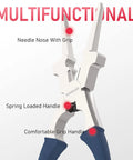 Image of 8 Inch MIG Welding Pliers For Pros All In One Multifunctional Tool Anti Rust High Carbon Steel emphasizing grip features.