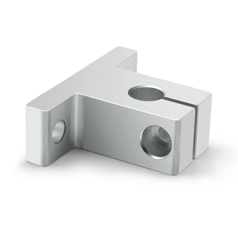 Heavy Duty SK12 Aluminum Linear Rod Rail Shaft Support For 12mm Shafts showing a close-up view and detail of the aluminum bracket.