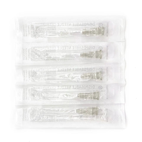Image of 27 Gauge 1 Inch Stainless Steel Lab Needles Pack Of 100 Individually Wrapped For Ink Refill And Precise Measuring