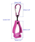 Two Pack Glove Clips Holder Clip On Belt Loop And Helmet Pink Durable Clip for work gloves with measurements