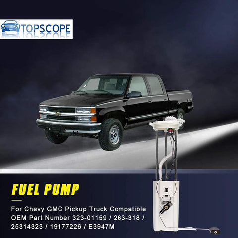 Fuel Pump Assembly Kit For 1997 1998 1999 2000 Chevy GMC Pickup Trucks With Two Electrical Connectors Compatible With 19177242 E3947M