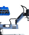 Heavy Duty Electric Tapping Machine With 360 Degree Universal Tapping Arm And 9Pcs Ansi Collets for M3 to M16 threading.