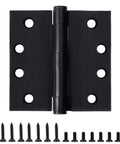 Exterior Door Hinges 4x4 Heavy Duty 3.3mm thick square plain bearing oil rubbed bronze with 16 screws for wood gates and commercial use
