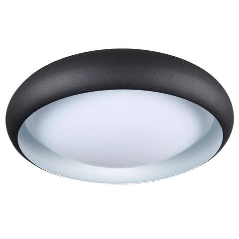 Dimmable LED Ceiling Light Flush Mount 18W 3000K Warm White 10-Inch Round Black Fixture Close-To-Ceiling Modern Farmhouse Style