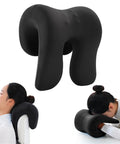 Memory Foam Neck Support For Office Chair With Washable Cover used for napping and posture correction, fits most chairs.