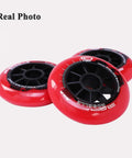 Inline Skate Wheel Set Eight Pack 90mm 100mm 110mm Replacement Wheels For Rollerblade PU Single Row 85A Hardness Black 24mm Width