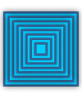 Game-Changing Layering Frame Die-Cuts Set For Scrapbooking And Card Making, blue concentric square design, 16 Pcs Metal Cutting Dies