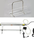 NeNchengLi 24 Inch Acrylic Bender With Bracket Adjustable Temp Heating Element Heater For PVC Pipe Plastic Strip Shaping Up To Six Mm Thick showing components and setup.